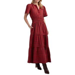 LEA Blackwatch Smocked Waist Maxi Dress